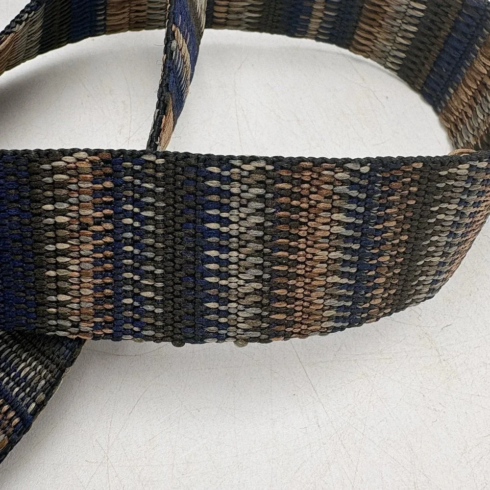 Bison Designs T-Lock Nylon Webbed Tactical Belt Sz M 30-43 Waist USA Blue Brown